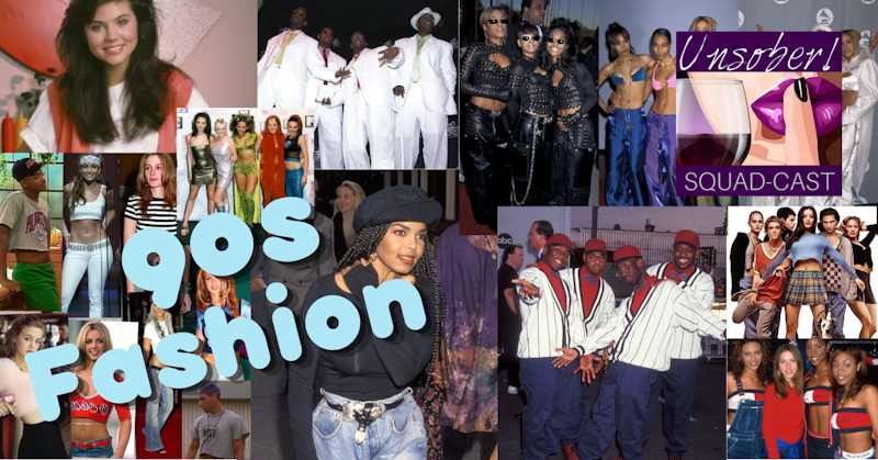 90s fashion collage