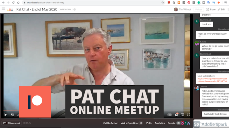 Pat Chat Patreon Only Online Meetup November Crowdcast