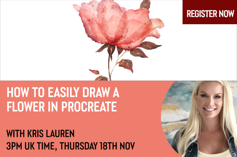 How to Easily Draw A Flower in Procreate with Kris Lauren Crowdcast