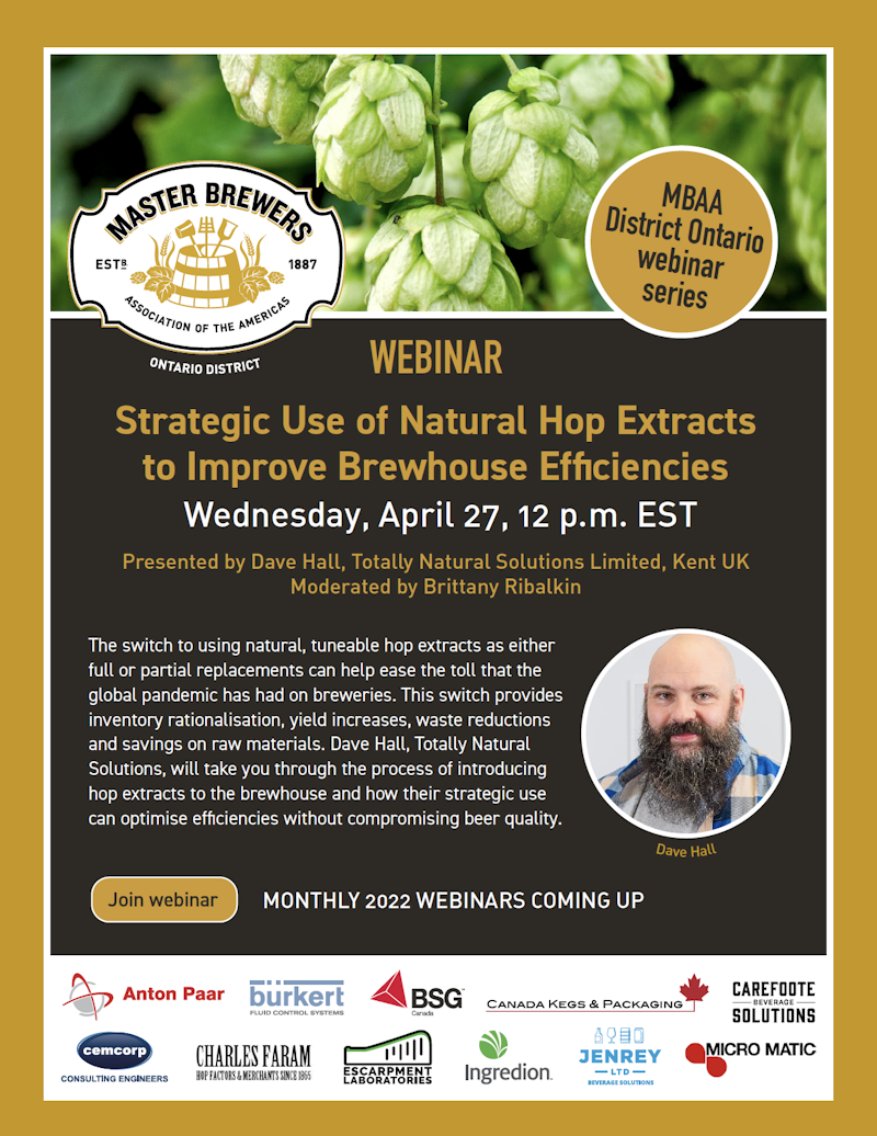 Use of Natural Hop Extracts to Improve Brewhouse Efficiencies Crowdcast