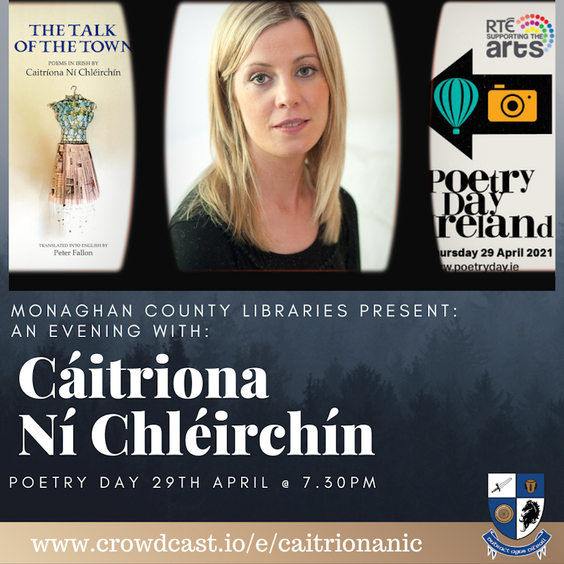 Poetry Day with Caitríona Ni Chléirchin - Crowdcast