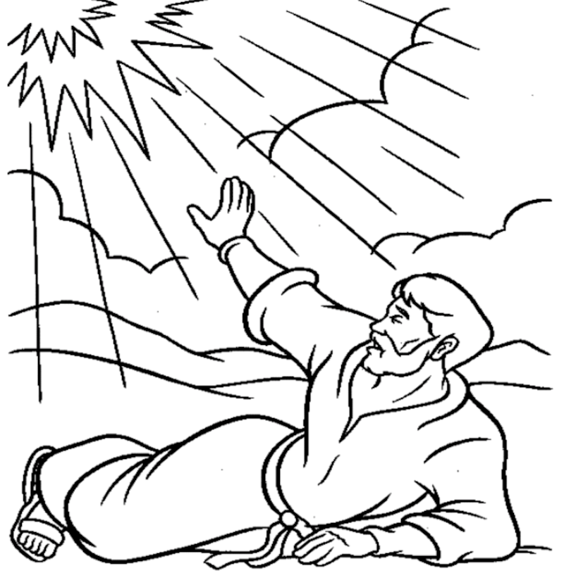 Sauls Conversion Coloring Pages